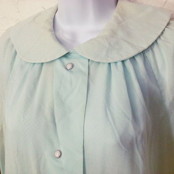 Vintage 60s Smart Time Dressing Gown Robe House Dress -12 Pocket Pearl Snaps - Picture 5 of 10